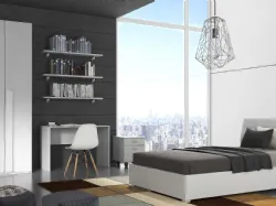 Camere da letto moderna completa con letto contenitore  in finitura  Bianco Larice