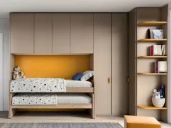 Cameretta moderna per bambini con letto Play, intelligente e versatile salvaspazio