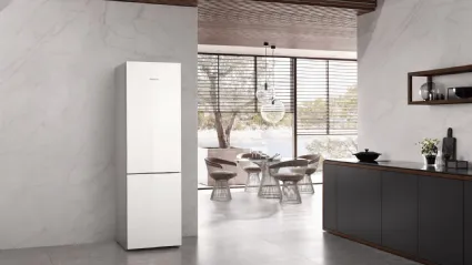 Frigo-Congelatore Miele con design in vetro Brilliant WhiteKFN4898AD 