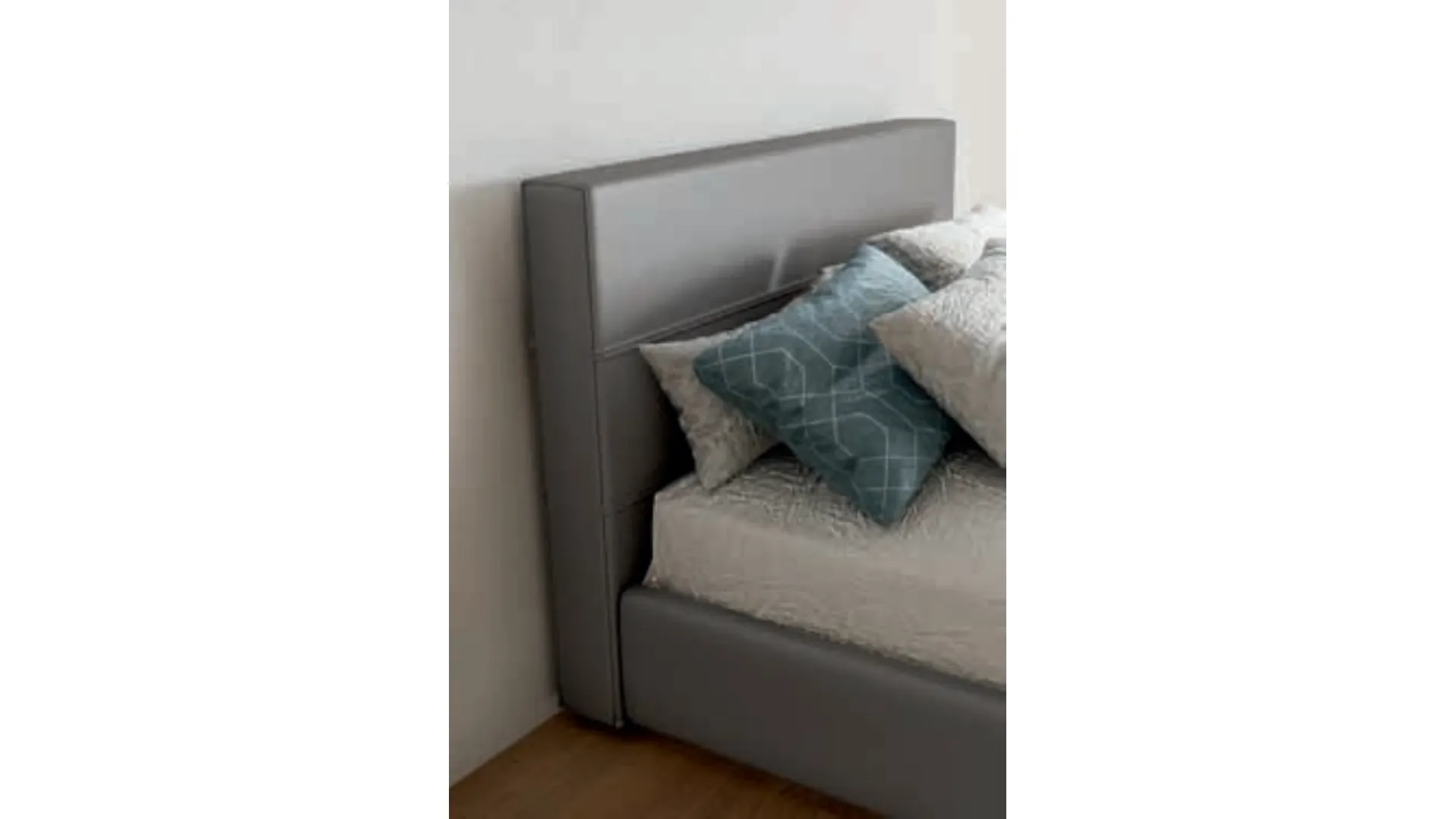 Letto con box contenitore piazza e mezza modello Living imbottito 120x195