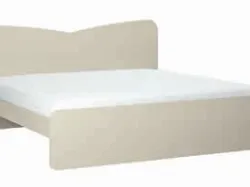 Letto matrimoniale con testiera sagomata, materiali di qualità e finiture personalizzabili 160x195