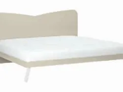 Letto matrimoniale con testiera sagomata, materiali di qualità e finiture personalizzabili 160x195