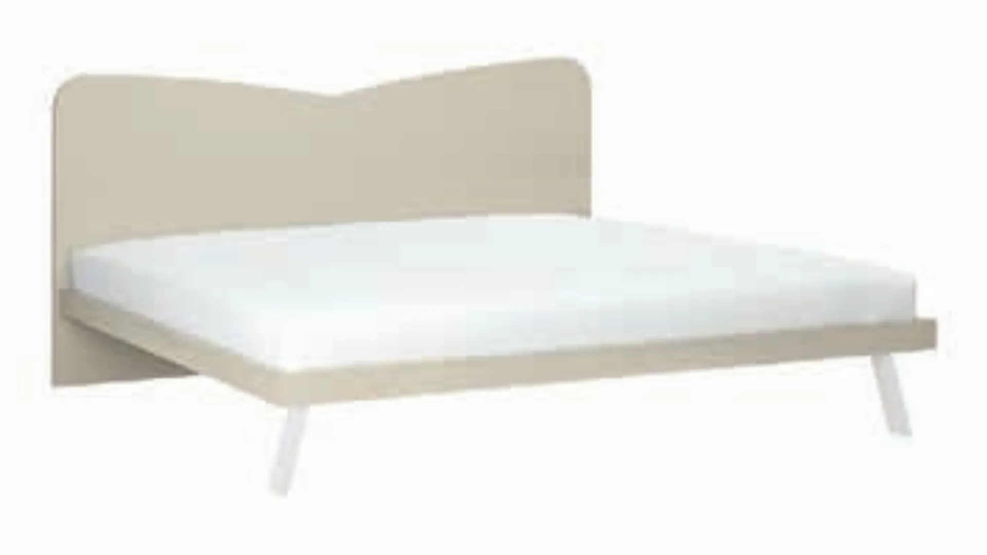 Letto matrimoniale con testiera sagomata, materiali di qualità e finiture personalizzabili 160x195