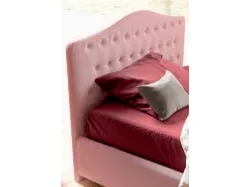 Letto imbottito con box contenitore da piazza e mezza materiali di qualità 120x195