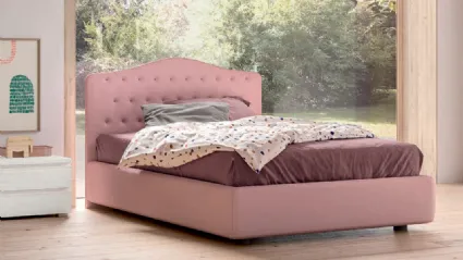 Letto imbottito con box contenitore da piazza e mezza materiali di qualità 120x195