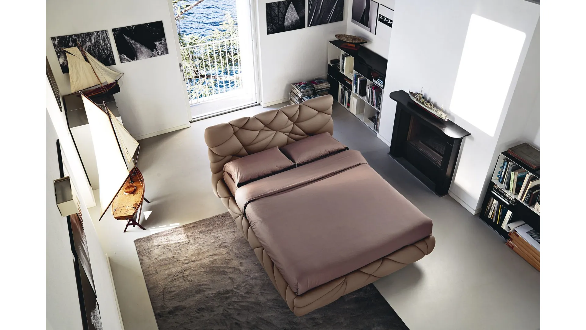 Letto noctis marvin matrimoniale soffice dal design innovativo 160x190/200