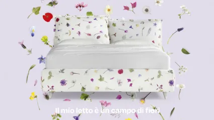 Letto noctis so wild matrimoniale con struttura soffice e sistema PopUp alla base del letto