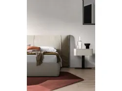 Letto orme modello lavinia 160x200 con giroletto e testiera imbottiti, comodo ed elegante