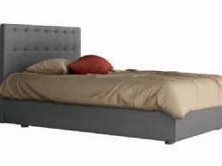 Letto piazza e mezza imbottito con box contenitore 120x195