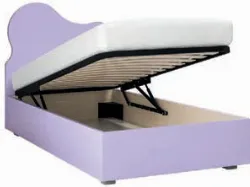 Letto singolo con testiera e piedini sagomati, realizzato con materiali di qualità 205x90