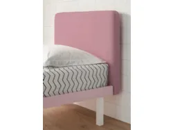 Letto singolo con testiera imbottita sfoderabile, personalizzazione delle finiture 80x195