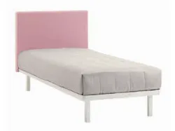 Letto singolo con testiera imbottita sfoderabile, personalizzazione delle finiture 80x195