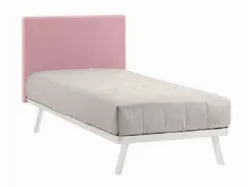 Letto singolo con testiera imbottita sfoderabile, personalizzazione delle finiture 80x195