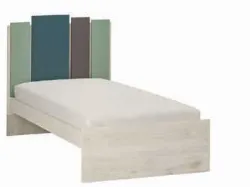 Letto singolo di qualità con testiera e pannelli applicati 80x195