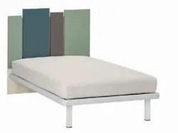 Letto singolo di qualità con testiera e pannelli applicati 80x195